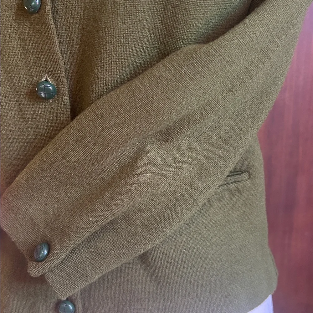 50s Olive Green Lucky Western Cardigan - Picture 5 of 8